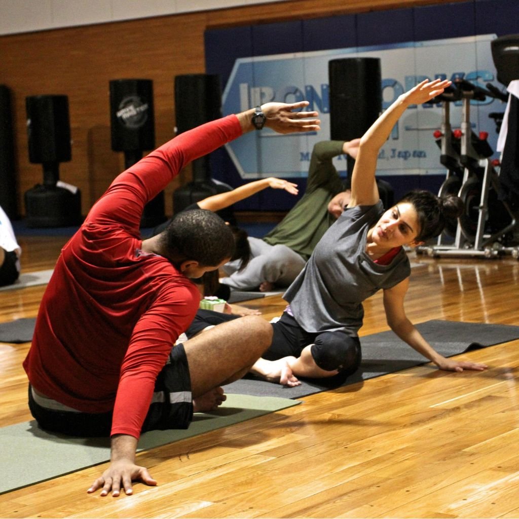 stretching